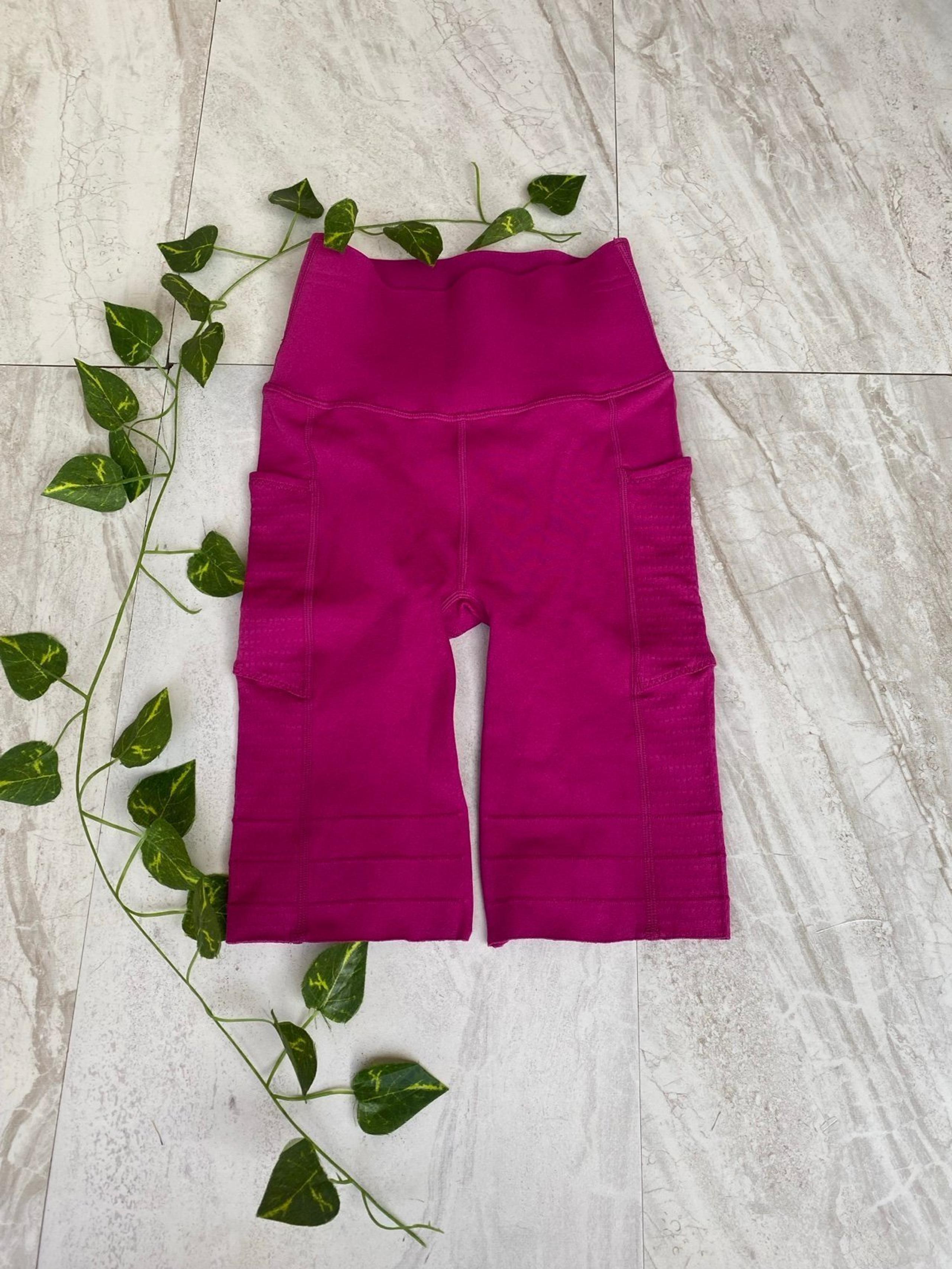 Fabletics SculptKnit High Waisted 9 inch Compression Biker Short Pink Athletic