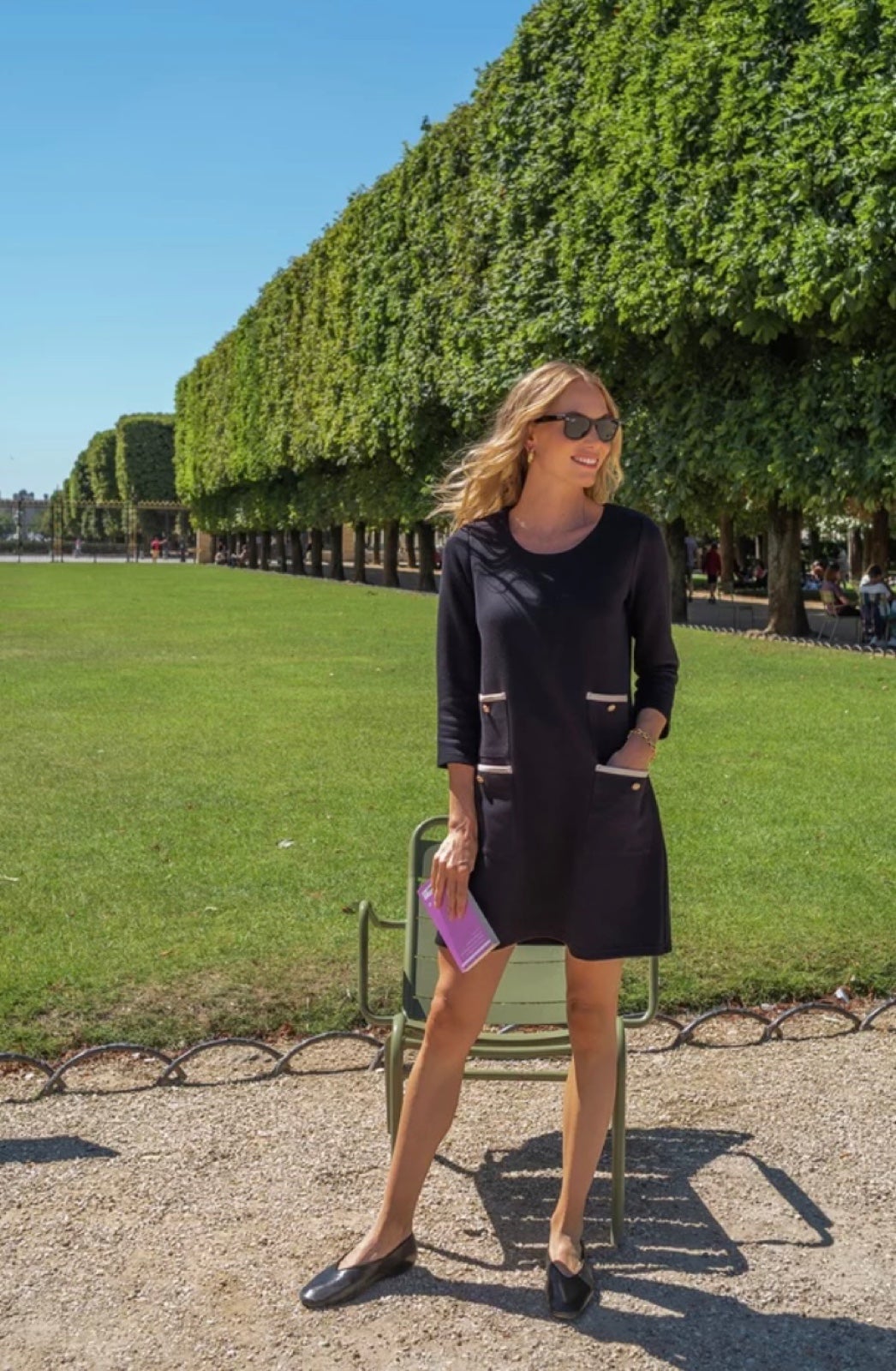 NWT francoise tuckernuck black mod shift dress