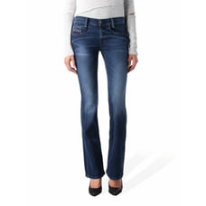 DIESEL Women's Blue Louvboot 0845S Slim Bootcut Low Waist Jeans 198 NG8