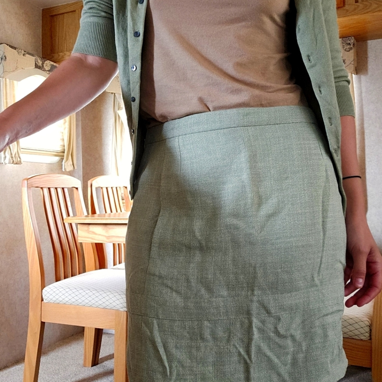 Balenciaga Sage Green Skirt sz 40 Italy (US sz 4)