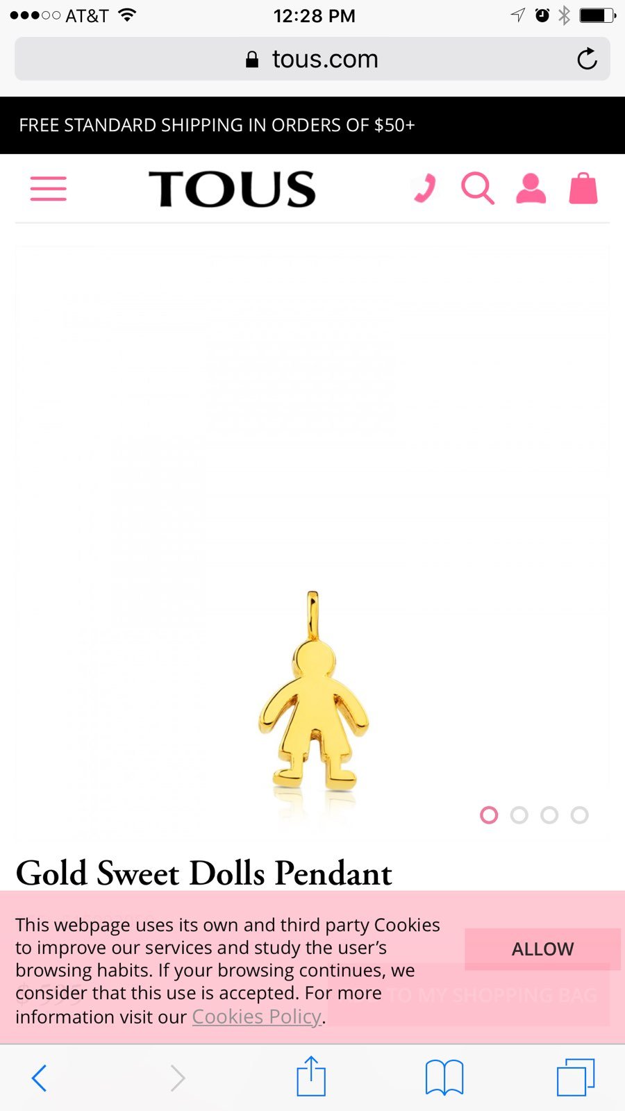 Gold Tous Pendant