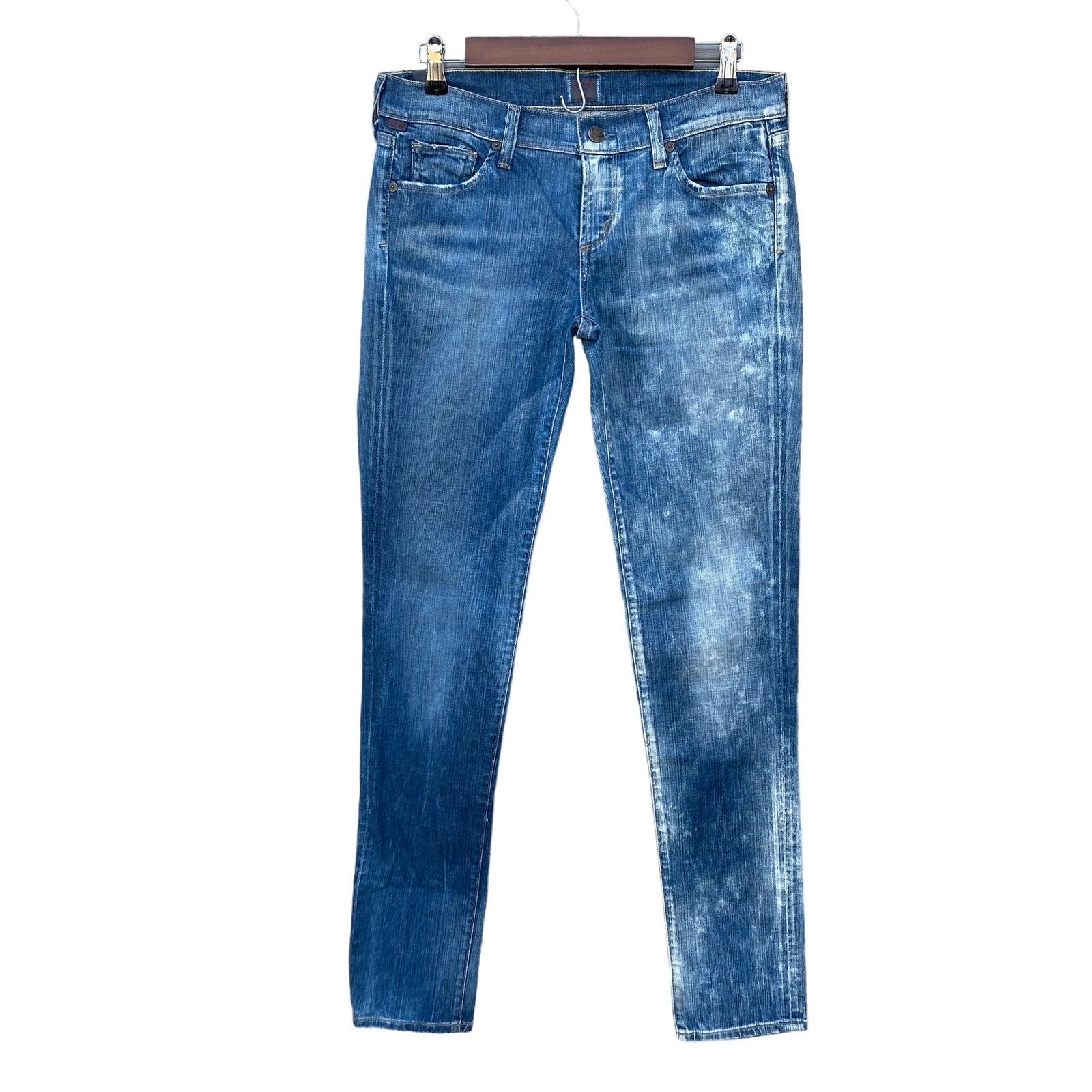 New Citizens of Humanity Avedon Acid Wash Denim Low Rise Skinny Leg Jeans 29