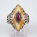 Vintage Carolyn Pollack Sterling Silver Ring - Mother of Pearl and Purple Oyster