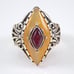 Vintage Carolyn Pollack Sterling Silver Ring - Mother of Pearl and Purple Oyster