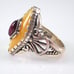 Vintage Carolyn Pollack Sterling Silver Ring - Mother of Pearl and Purple Oyster