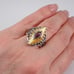 Vintage Carolyn Pollack Sterling Silver Ring - Mother of Pearl and Purple Oyster