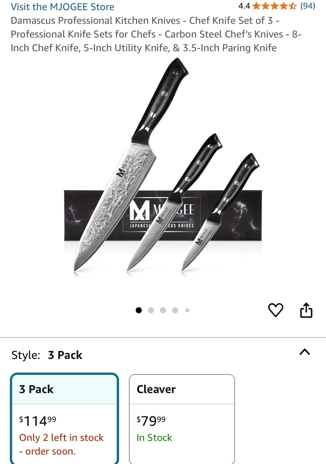 Damascus Professional Kitchen Knives