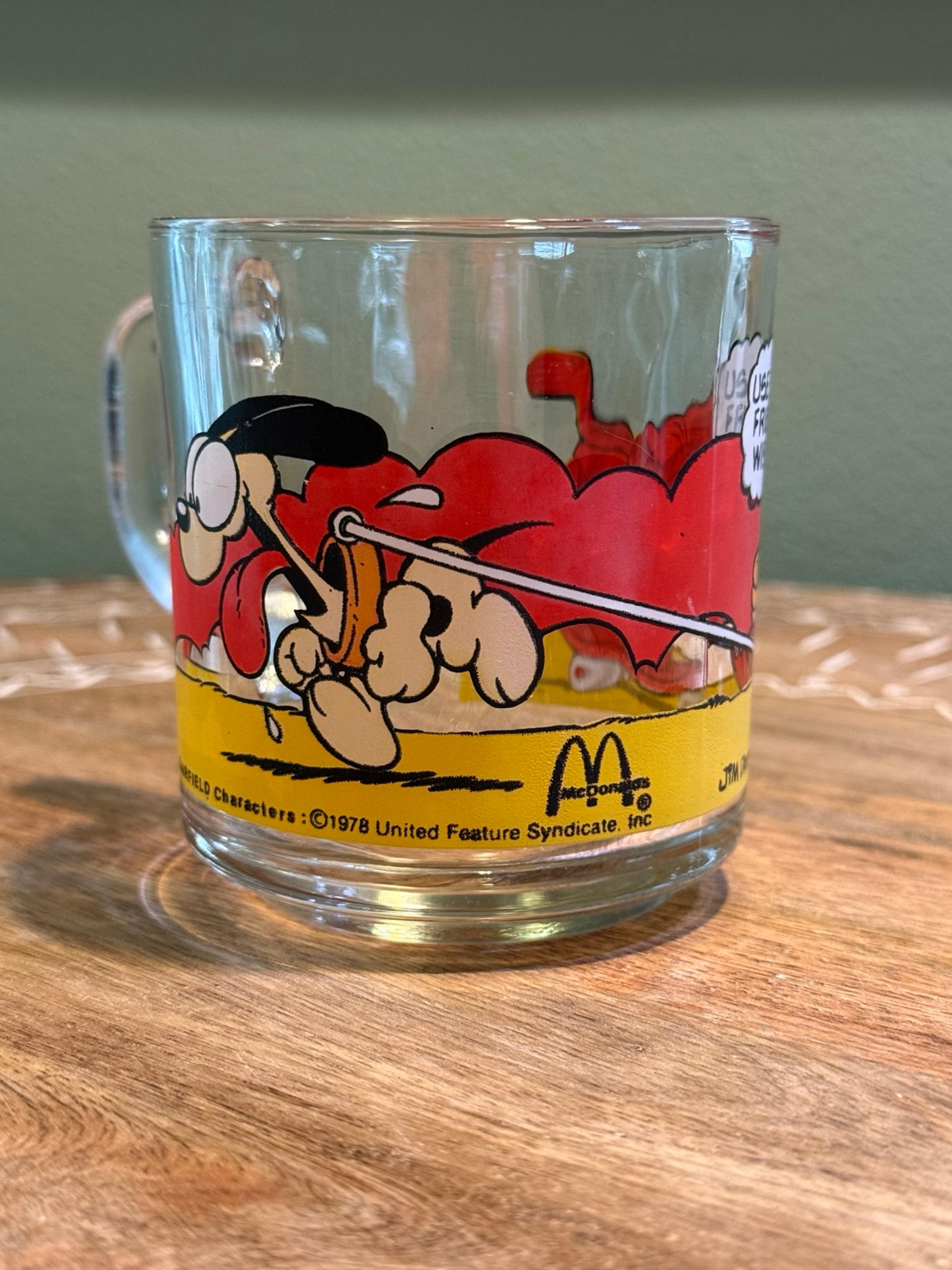 Two Vintage Garfield and Odie Collectable McDonalds Mug From 1978