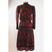 Vintage 1980's Richard Warren Floral Paisley Wool Dress - 4