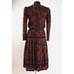 Vintage 1980's Richard Warren Floral Paisley Wool Dress - 4