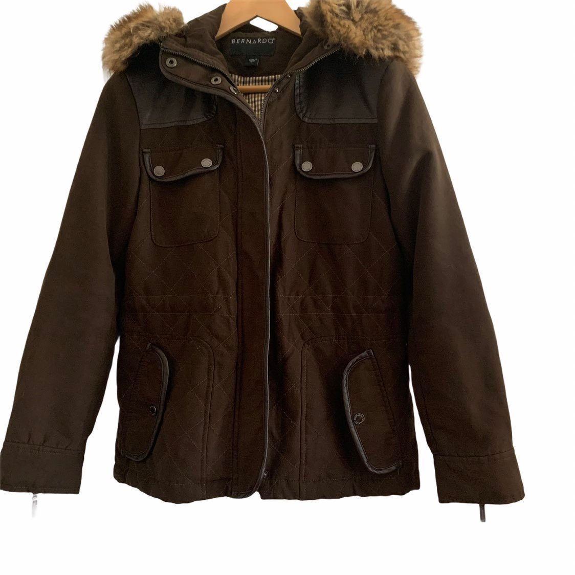 Bernardo Parka Brown Jacket w Hood