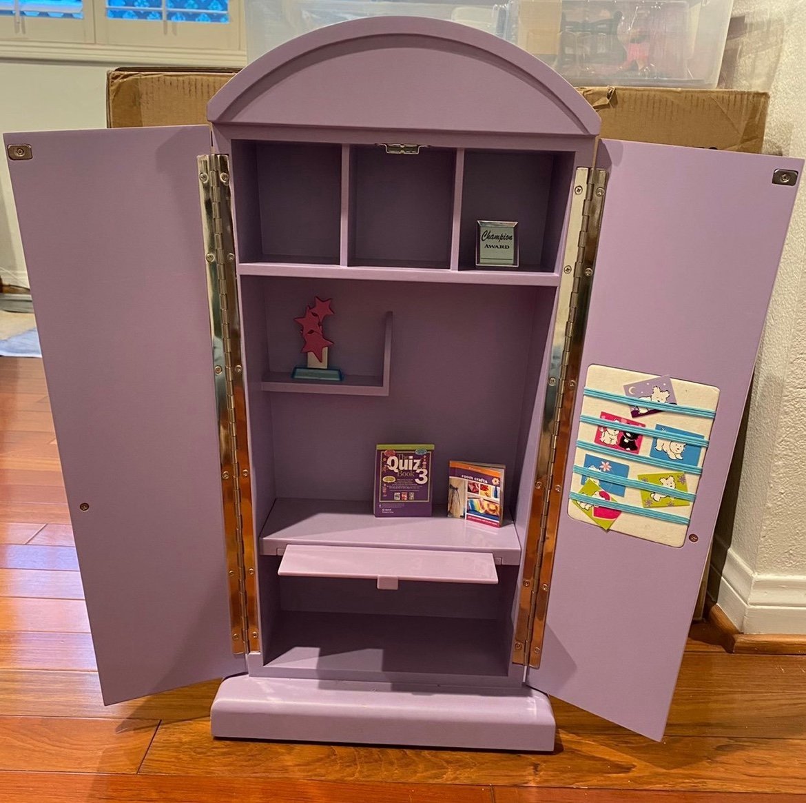 American Girl Purple Computer Armoire for 18 inch Dolls Retired