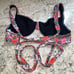 J crew 88 Cross-Back Bikini Top Liberty® Meadow Song Floral 34A NWOT