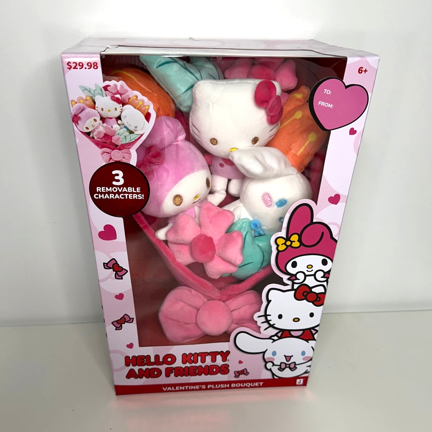 Hello Kitty and Friends 12-inch Plush Valentine's Bouquet 9 Plush NEW AUTHENTIC