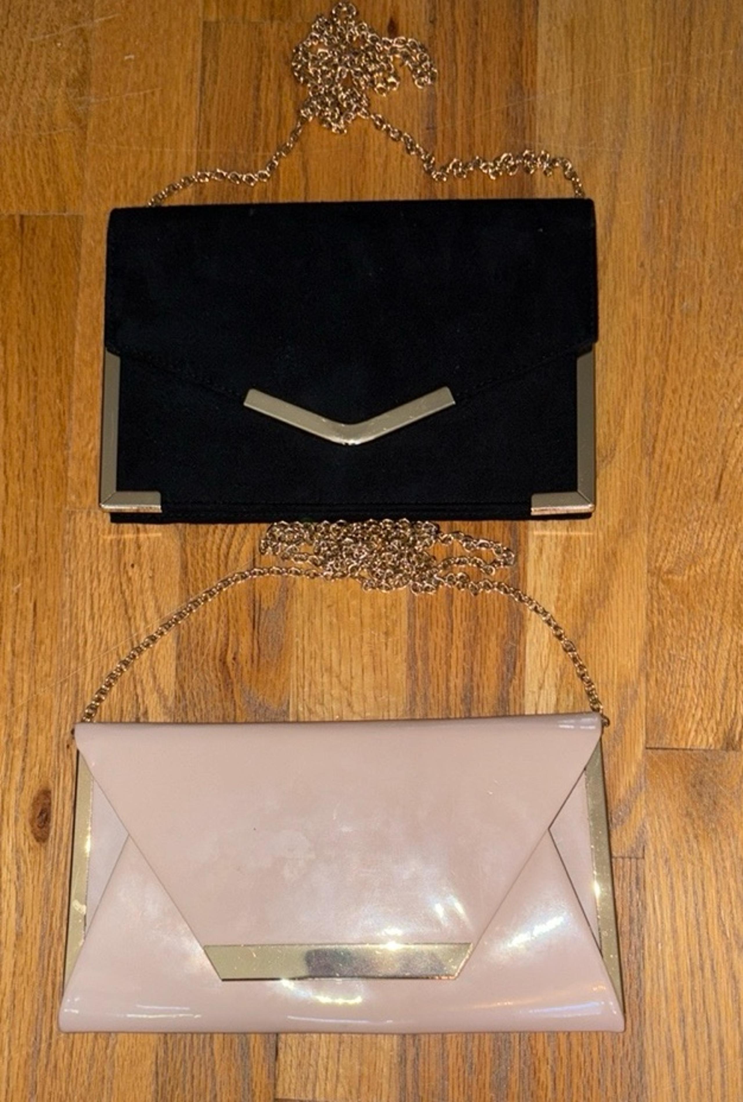 Set of 2 Elegant Black and Cream Clutch Set