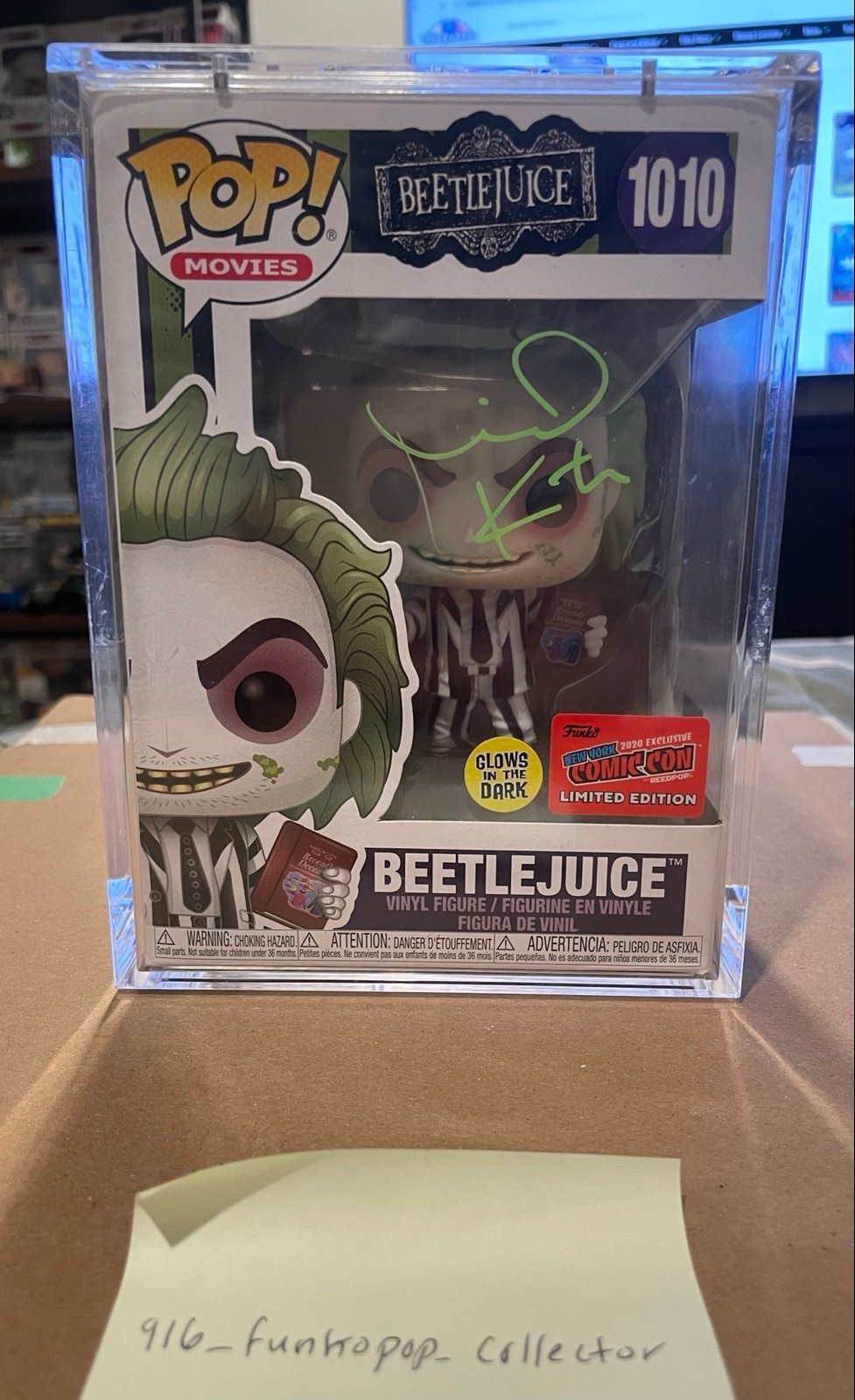 Signed beetlejuice 1010 nycc Funko Pop