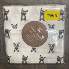 Twin frenchie sheet set