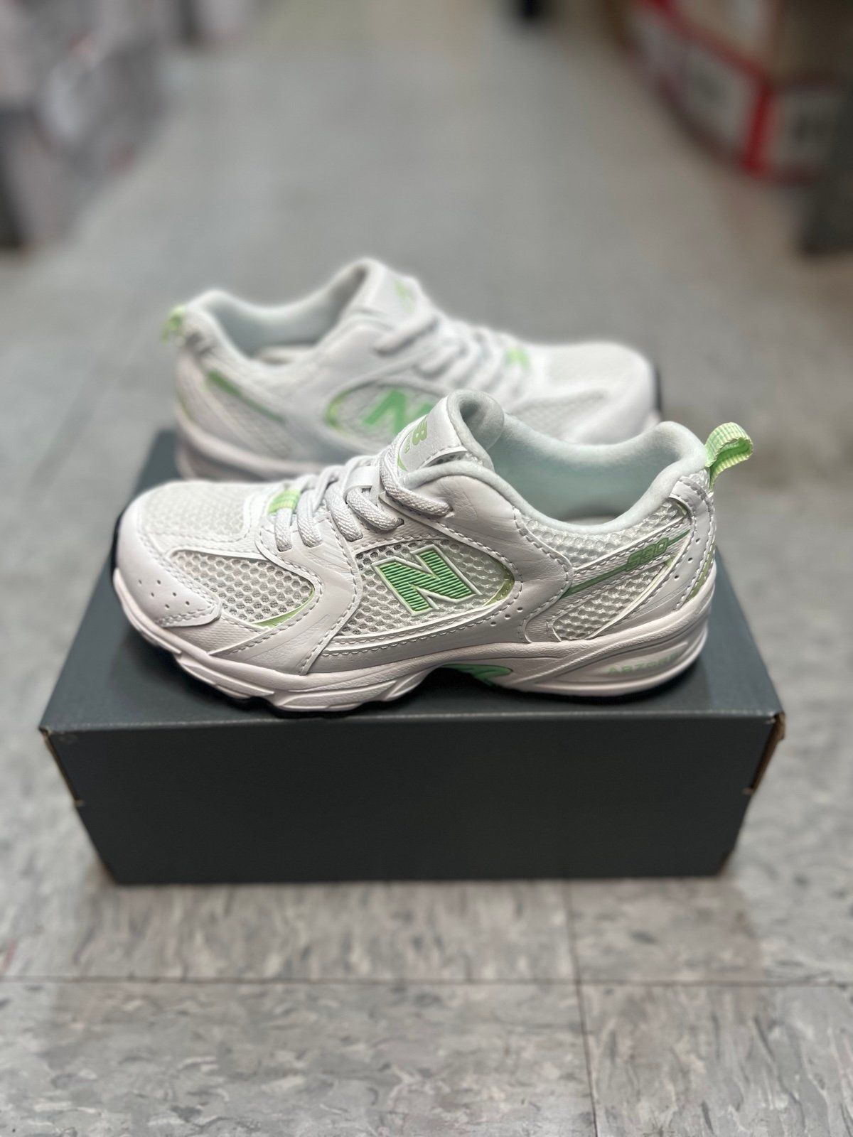 New Balance 530 Bungee White Green Toddler *Wide*