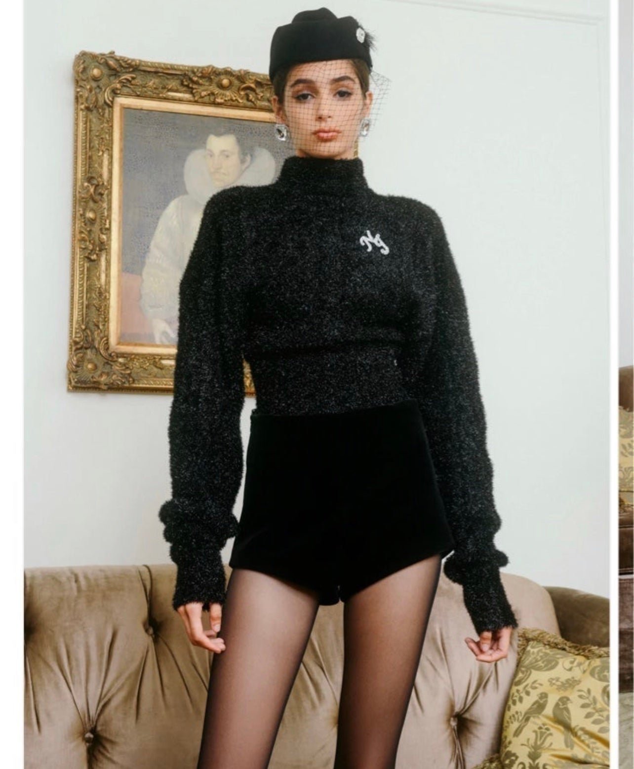 Nana Jacqueline Black Raya Sweater M (new with tag and box)