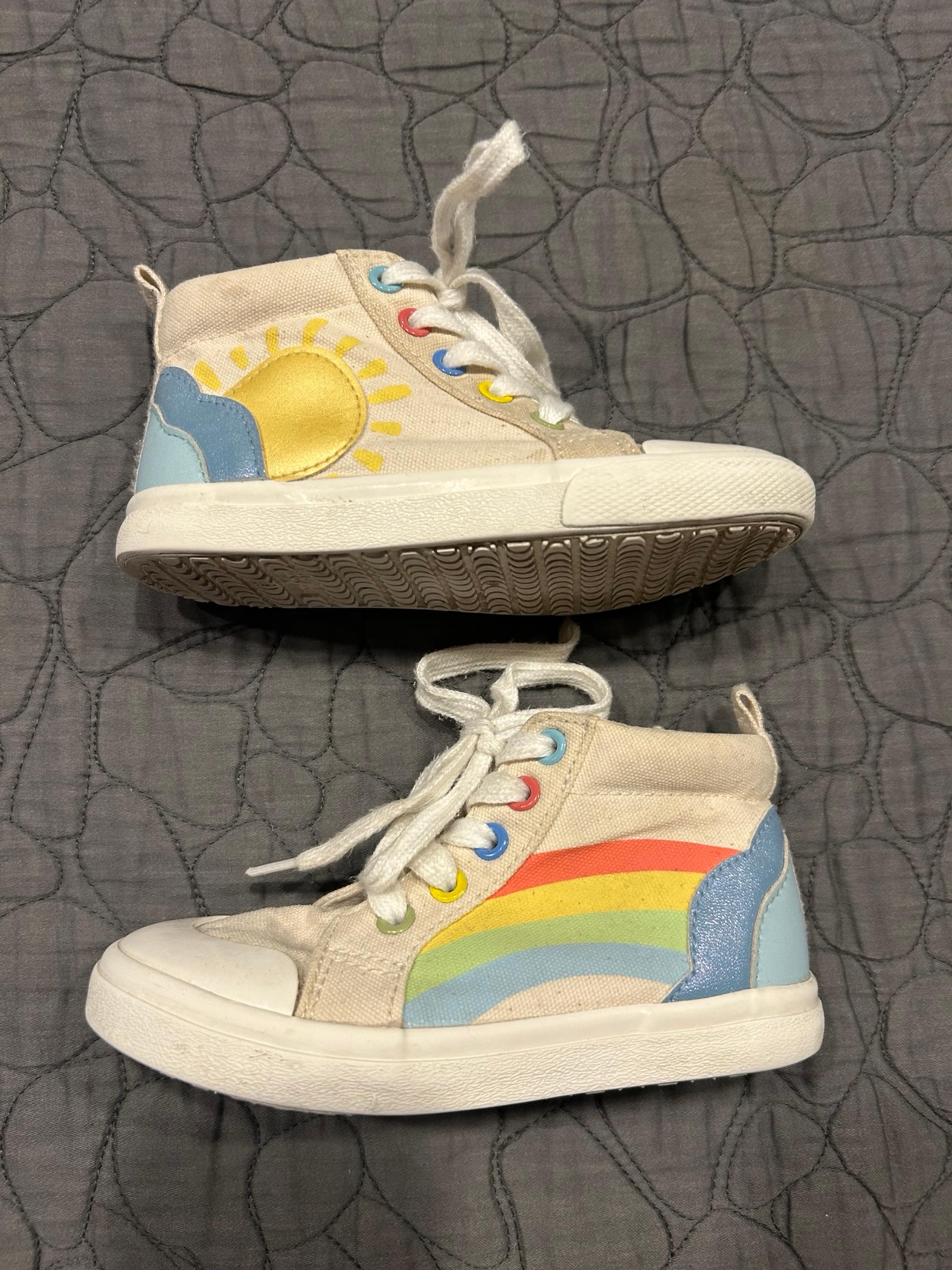 Size 9 High Top Shoes - Rainbow/Sunshine