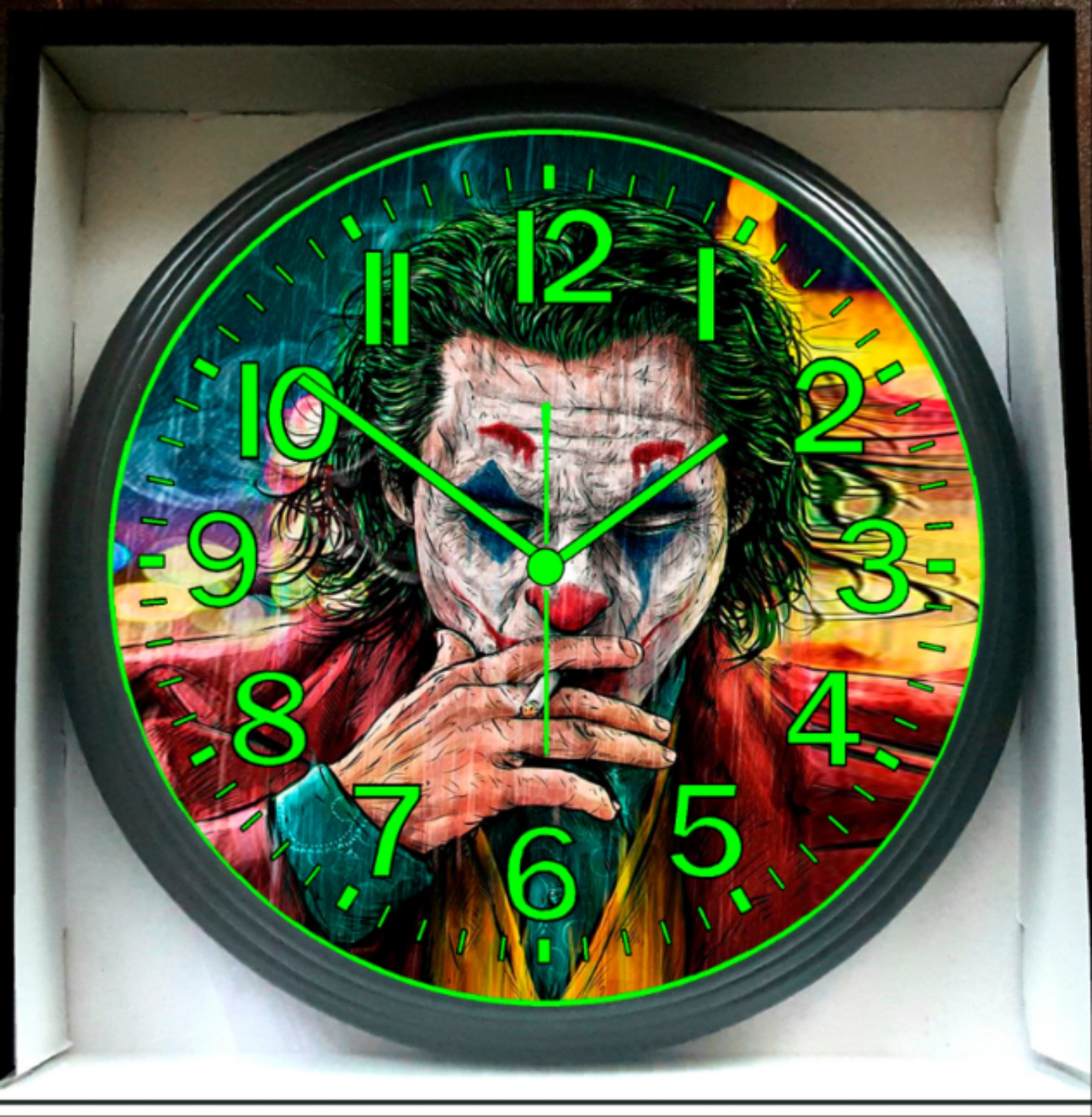 The Joker Batman Glow In The Dark Wall Clock New!