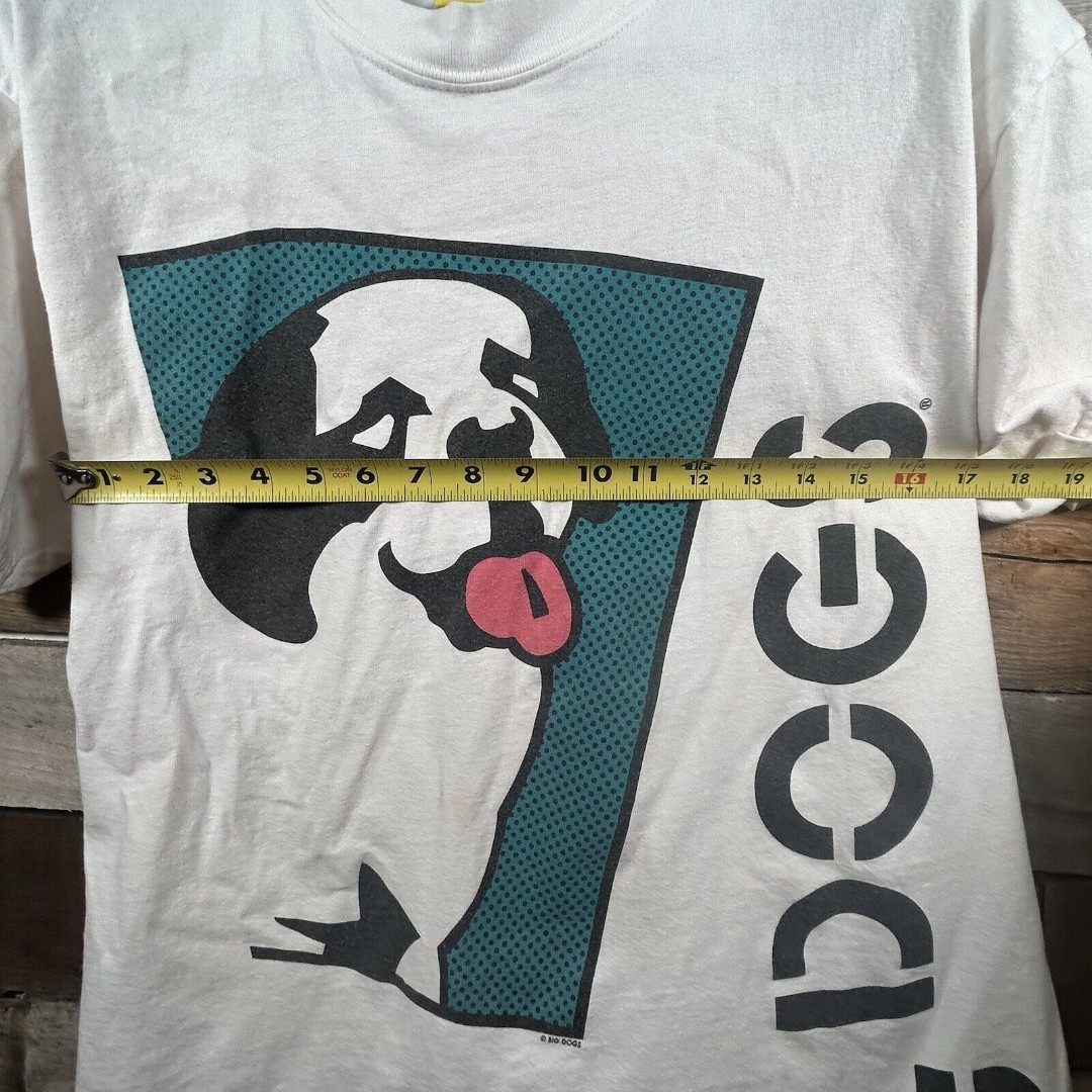 VTG 90s Big Dogs Wrap Around All Over Print T-shirt Men's L