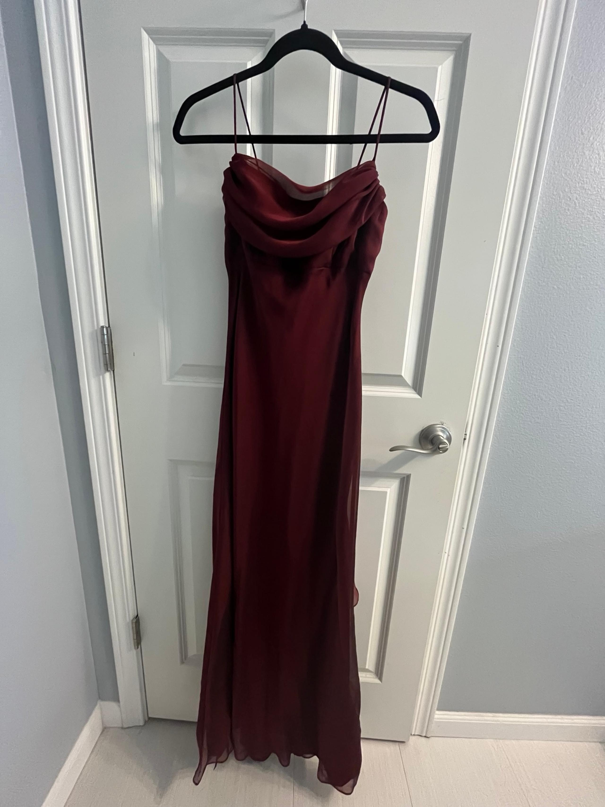Vintage 90s Burgundy Prom Dress