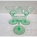 Rare Green Cocktail, Martini,Dessert Stemmed Glass 4 3/4 Set of 3 Uranium ***