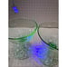 Rare Green Cocktail, Martini,Dessert Stemmed Glass 4 3/4 Set of 3 Uranium ***