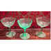 Rare Green Cocktail, Martini,Dessert Stemmed Glass 4 3/4 Set of 3 Uranium ***