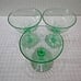 Rare Green Cocktail, Martini,Dessert Stemmed Glass 4 3/4 Set of 3 Uranium ***