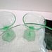 Rare Green Cocktail, Martini,Dessert Stemmed Glass 4 3/4 Set of 3 Uranium ***