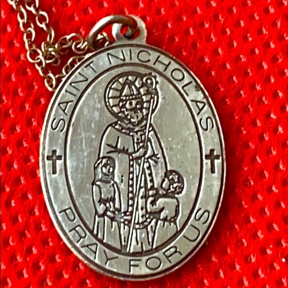 Vintage Saint Nicholas sterling medal
