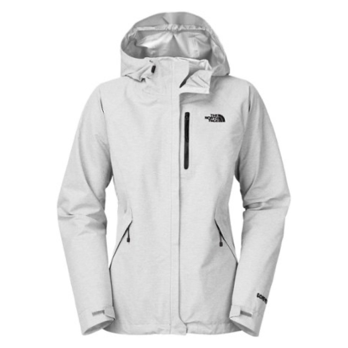 The North Face Dryzzle Jacket Light Gray Full Zipper & Hood Women’s Size Medium