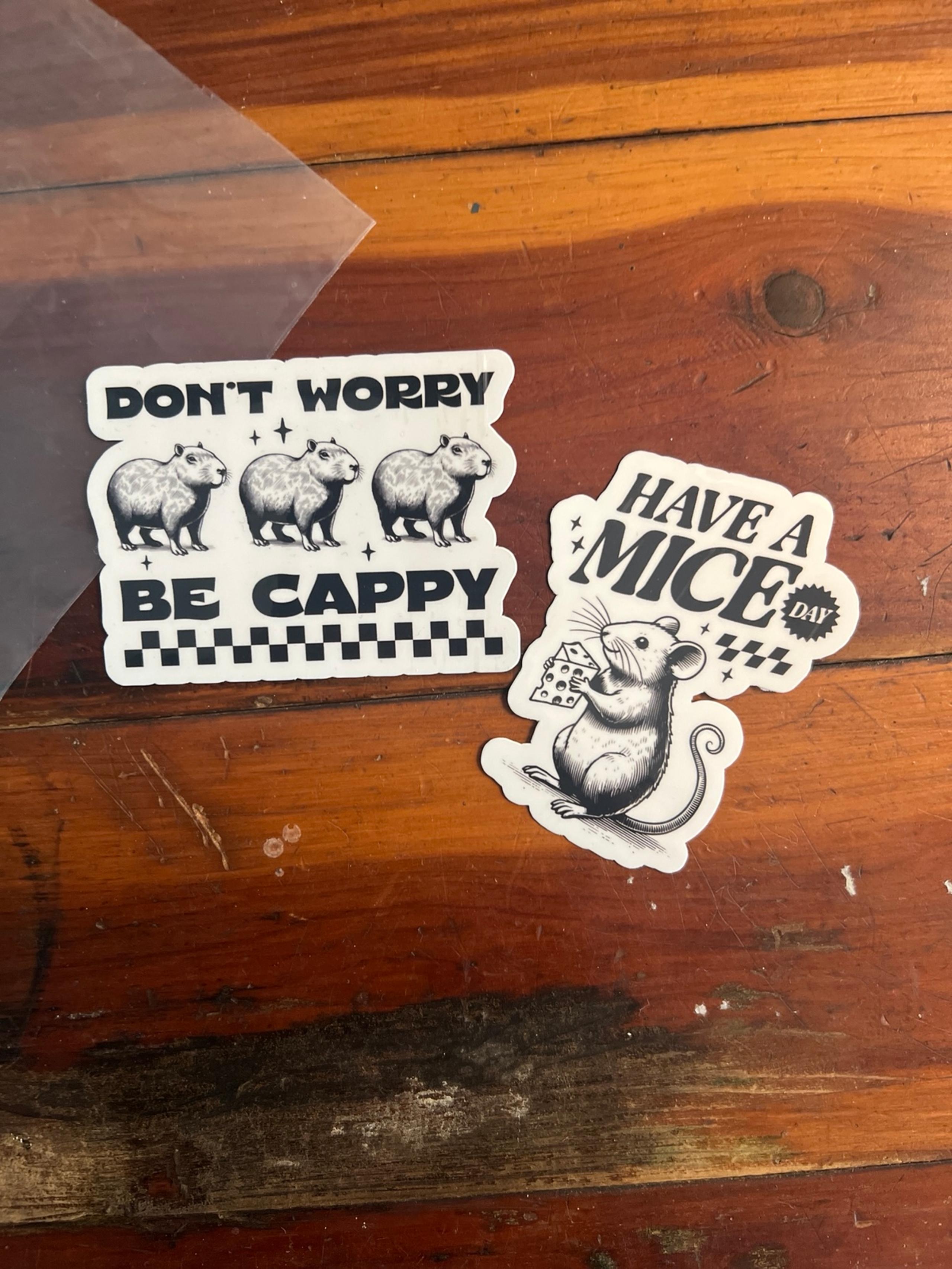 2 Waterproof Stickers