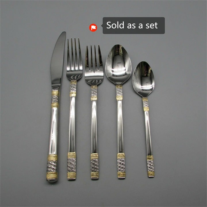 【Whole Set】 Wallace Stainless Golden Corsica Flatware Dinner Fork