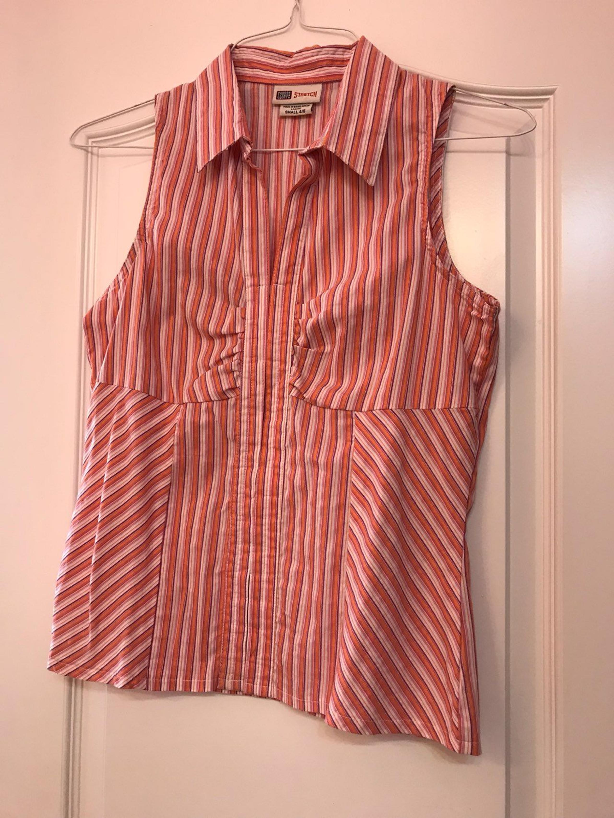 Cute Coral Striped Women’s Vest Size 4/6