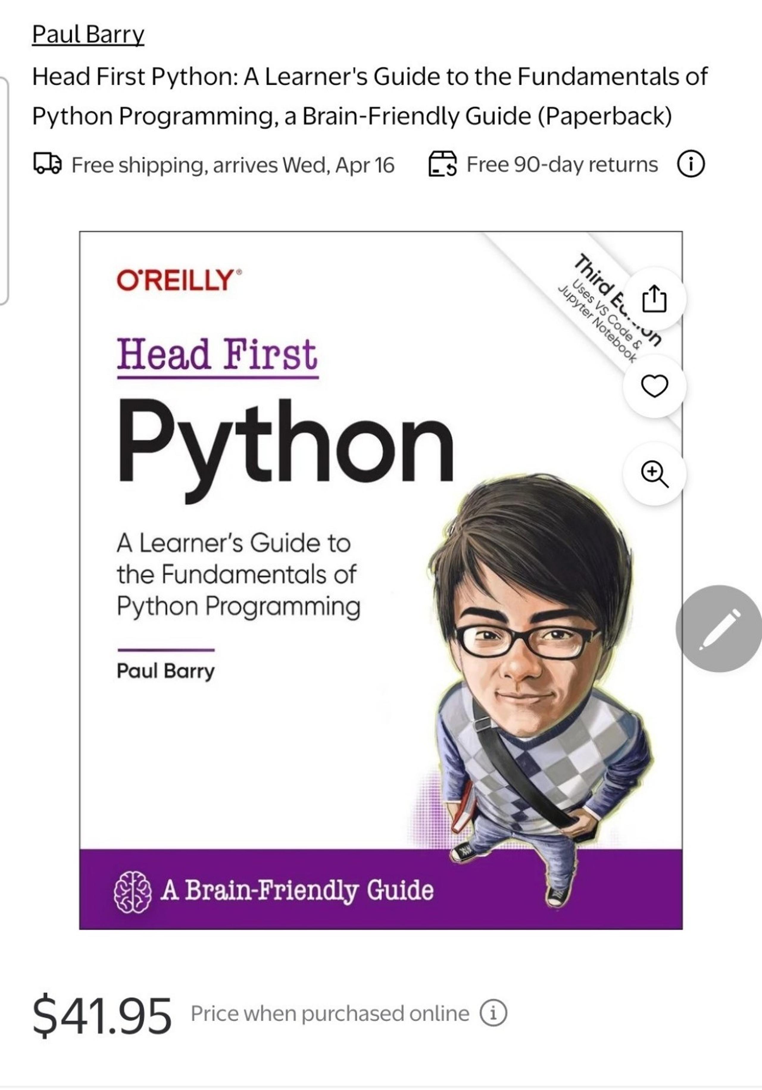 Head First Python: A Learner's Guide to the Fundamentals of Python Programming