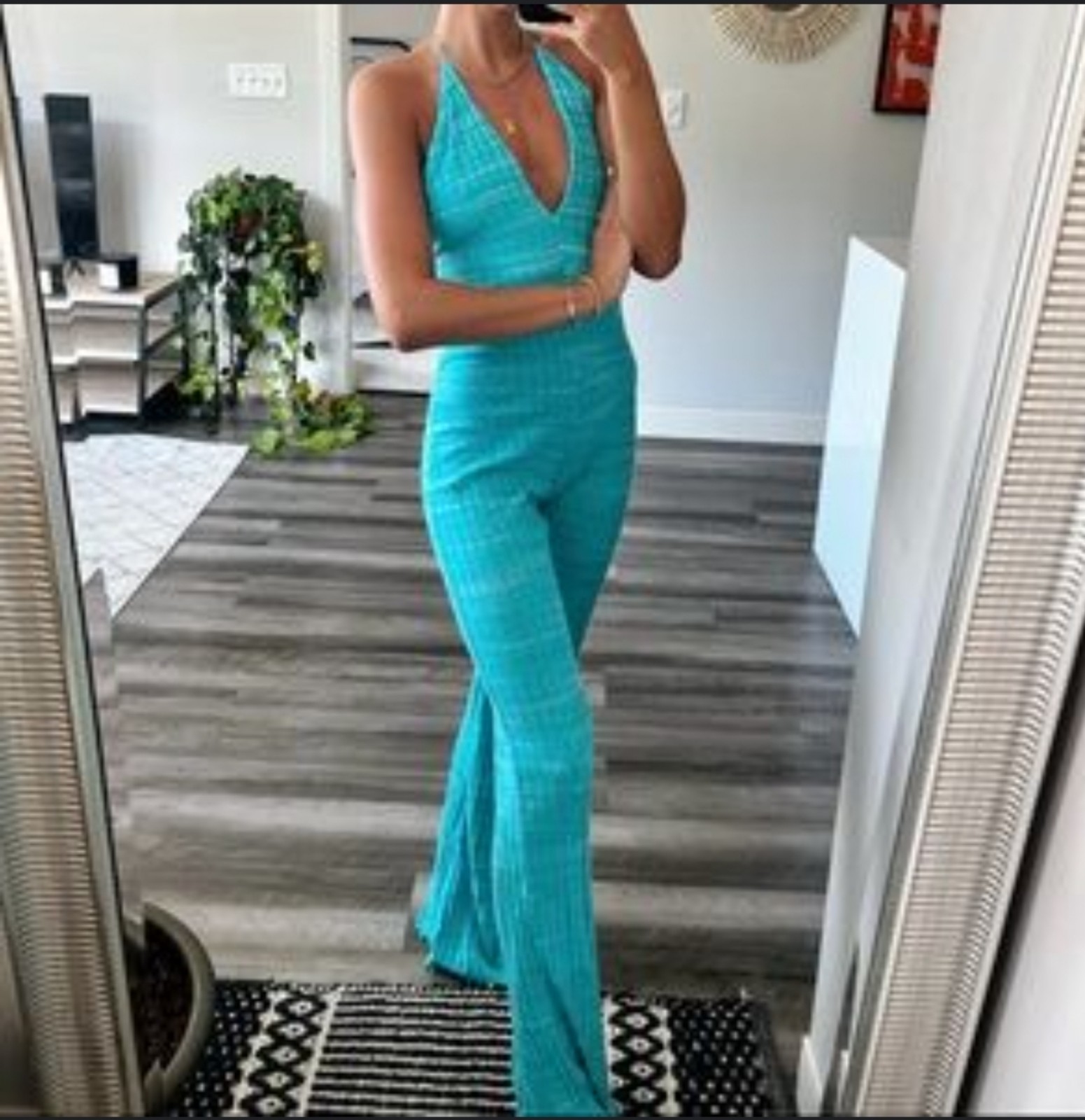 Zara Halter Knit Jumpsuit