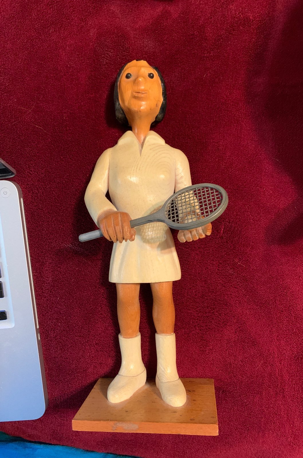 Tennis player by Romer Italy wooden figu