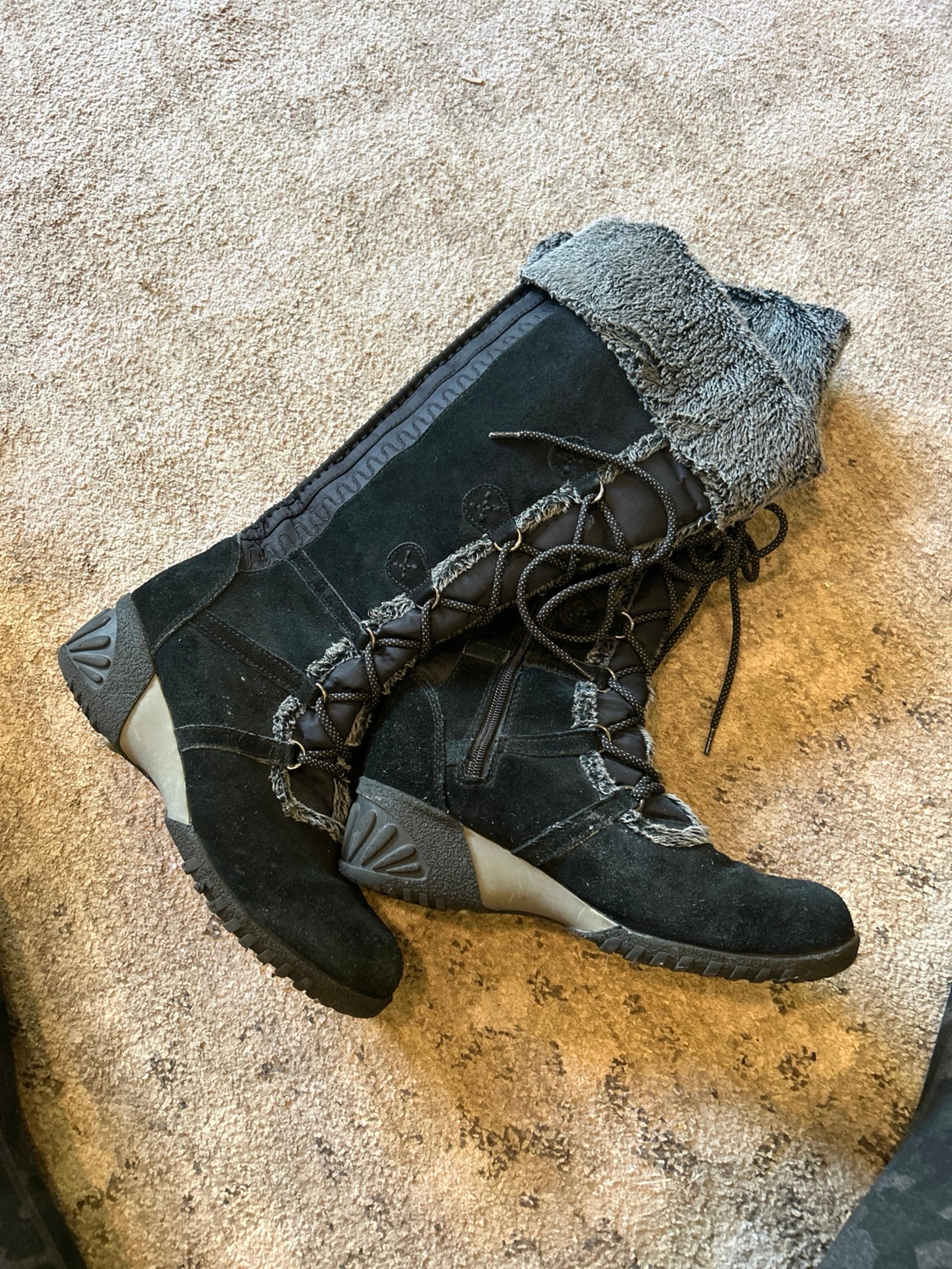 Size 9- Black Khombu Knee High Wedge Winter Boots