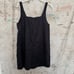 Reformation Black Cami Linen Square Neck Mini Dress