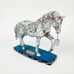 HORSE Of a Different Color Figurine Jeweled Butterflies No. 20333 Silver Blue
