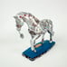 HORSE Of a Different Color Figurine Jeweled Butterflies No. 20333 Silver Blue