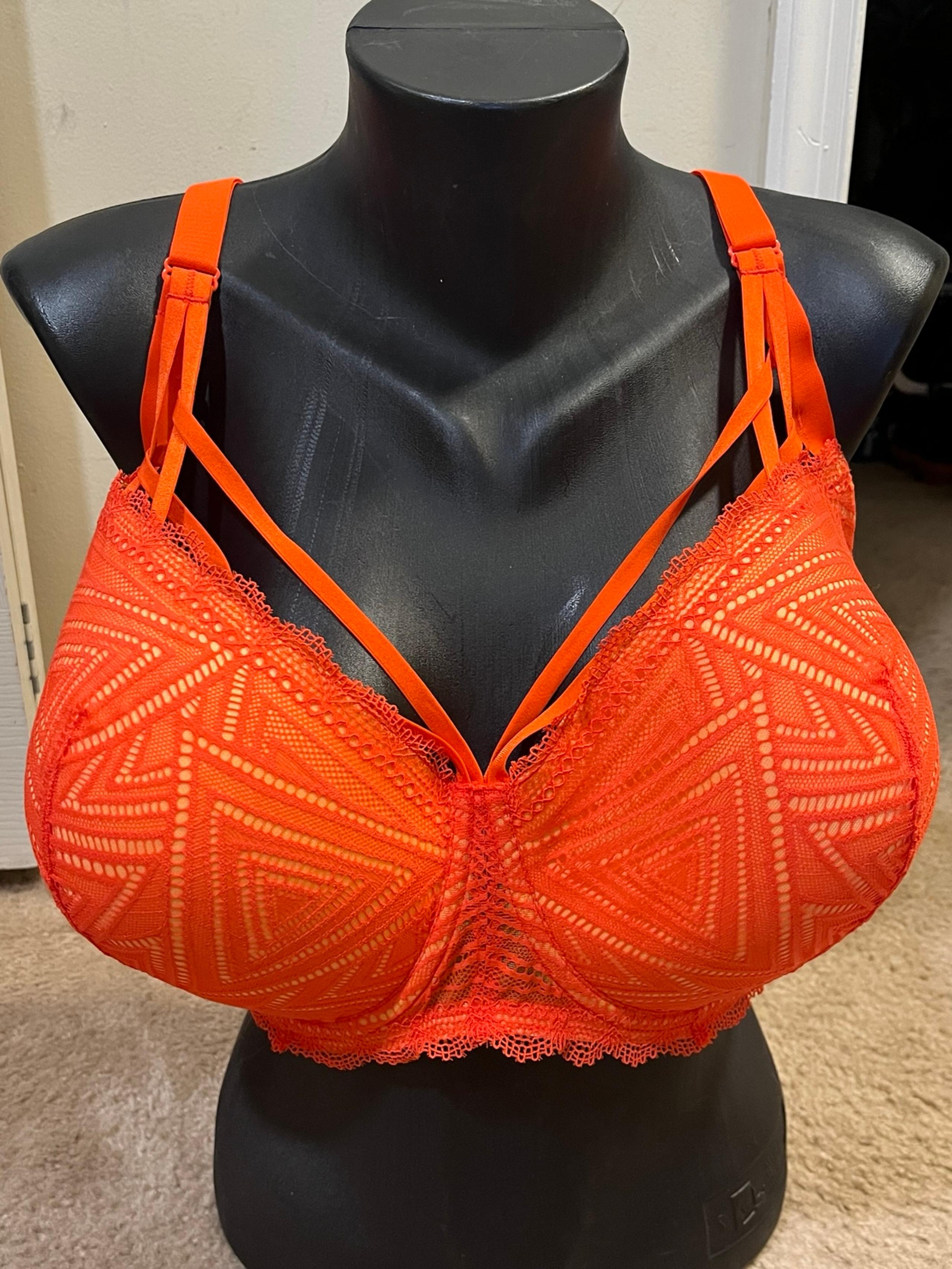 NWT Adore Me Bra Orange Womens Size 42G Underwire Lace