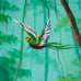 Rain Forest Jungle Parrot Bird Nature Landscape River Original Painting Artwork