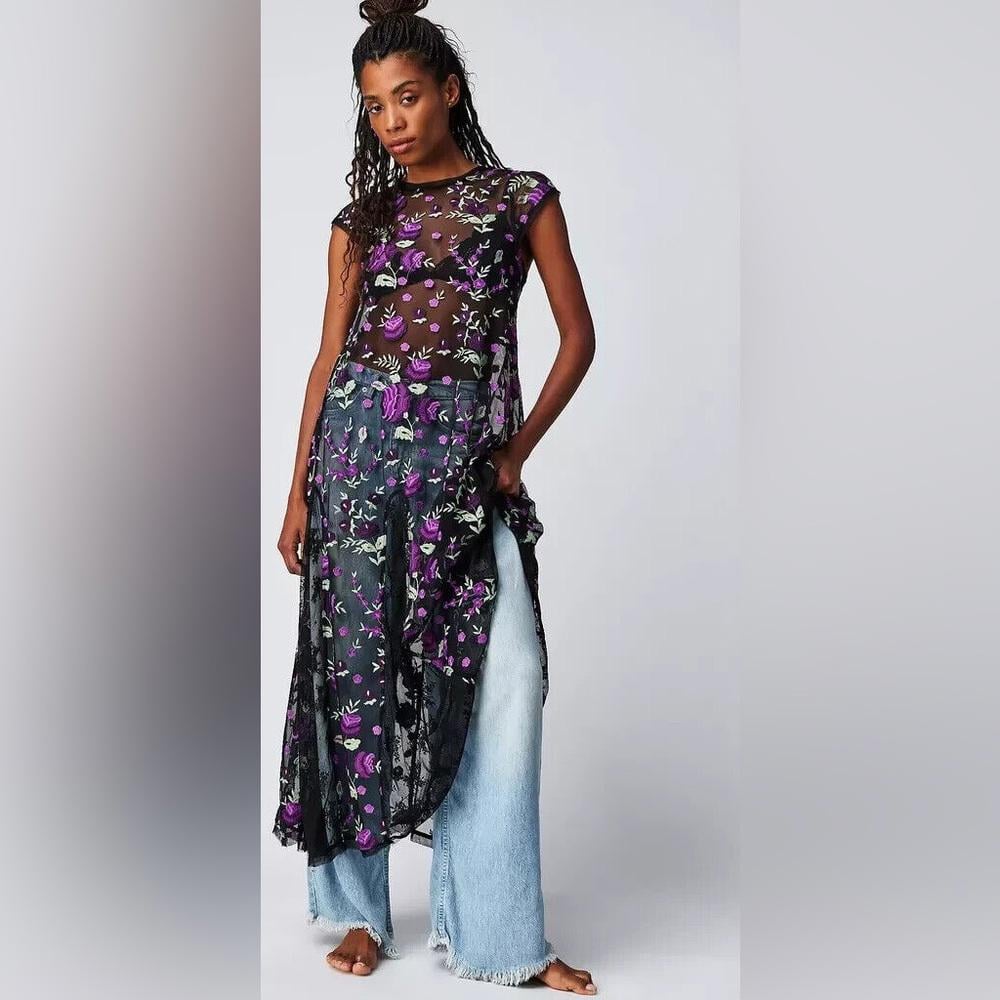 Free People Sky Bright Midi Dress NWT