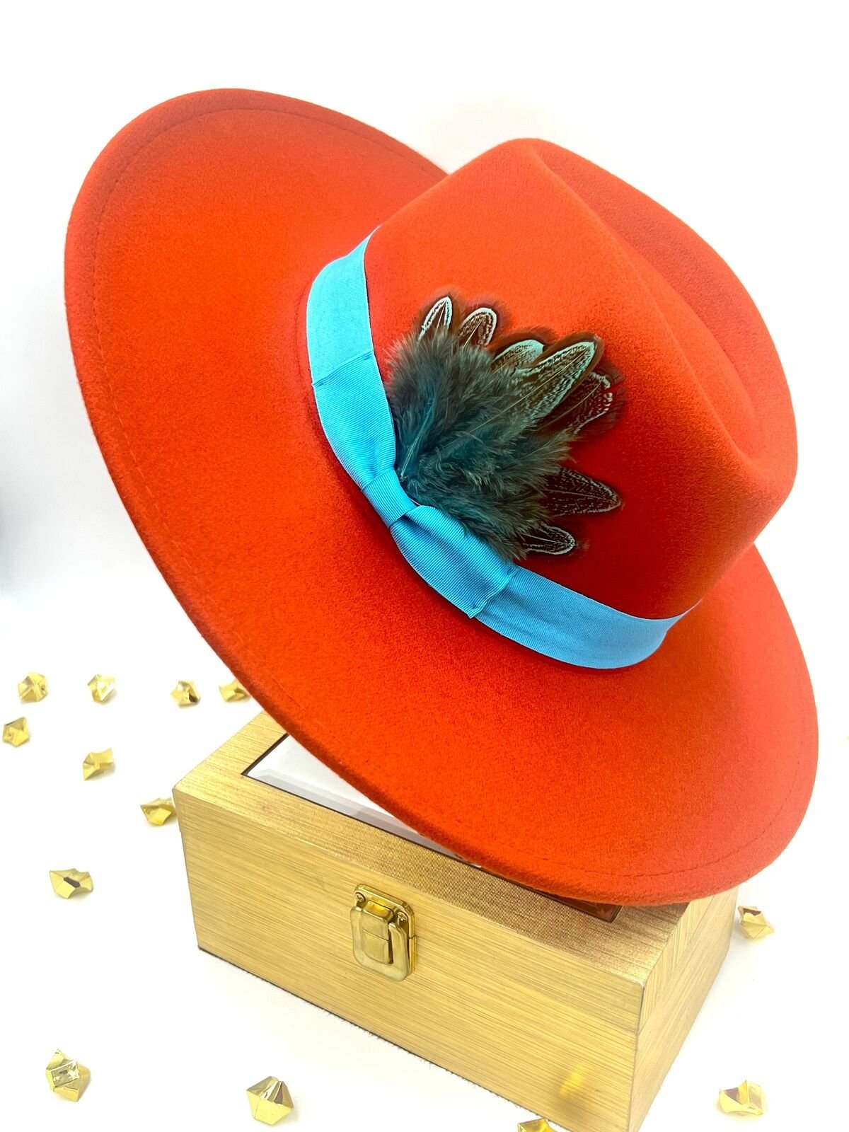 Luxury Fedora -Rust