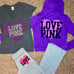 VS PINK 3pc purple rhinestone heart studded bling zip hoodie tee wide leg pants