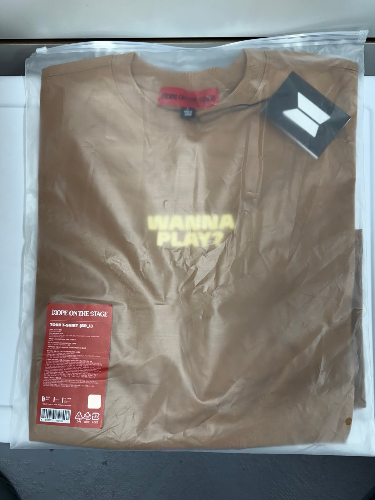 JHope Tour Korea - HOPE ON THE STAGE Tour (Brown) - Wanna Play Crossword - Large